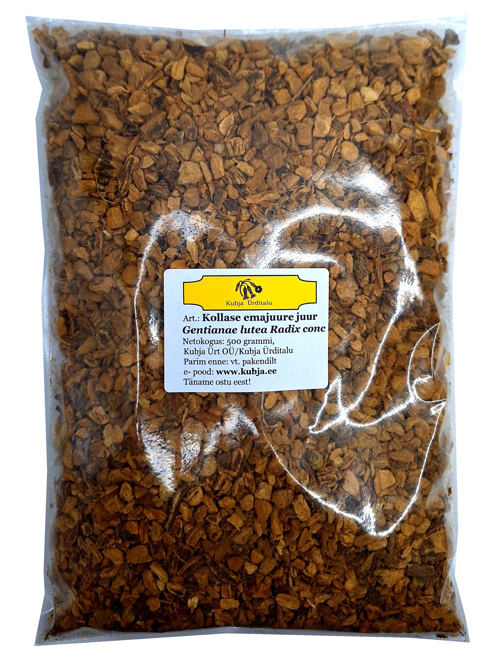 Emajuure juur, kollane emajuur 500 grammi – Gentianae lutea Radix conc.