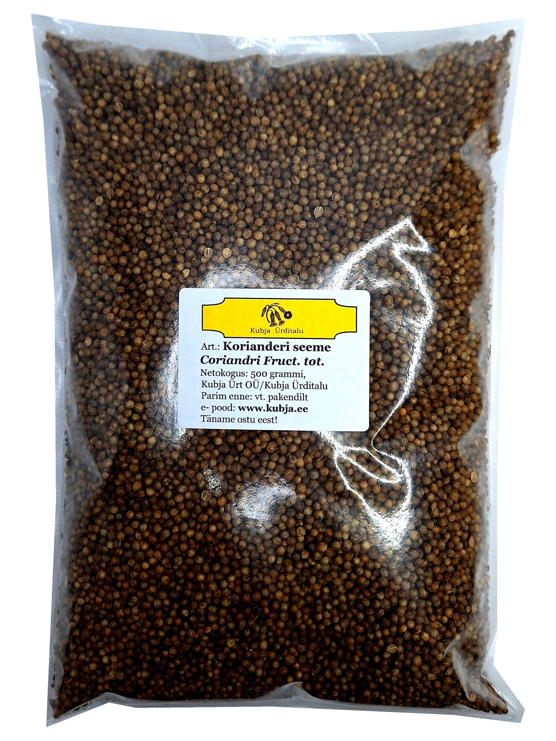 Korianderi seemne 500 grammi – Koriander – Coriandri Fruct. tot.